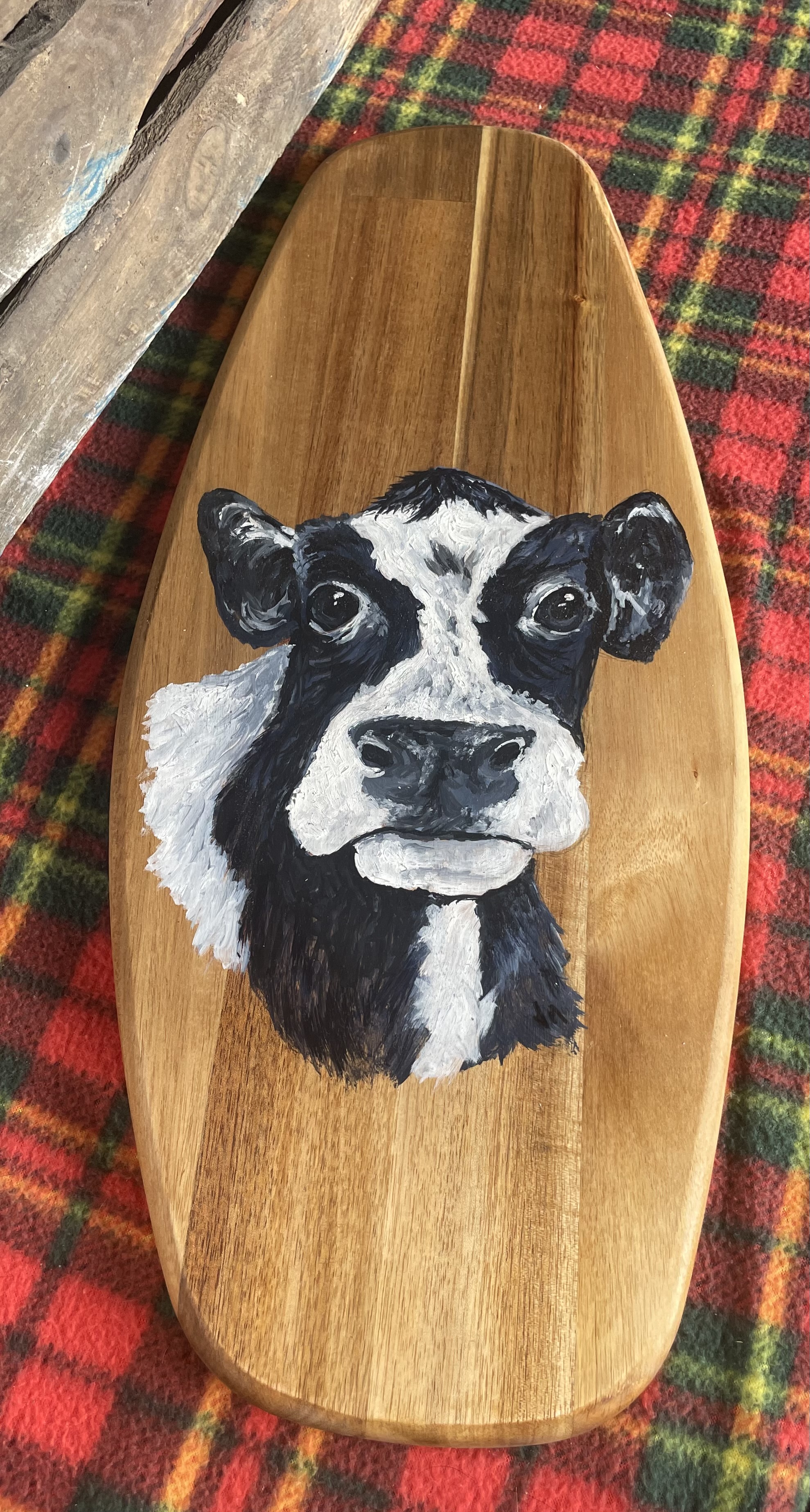 Black and white Cow oval board - Image 4