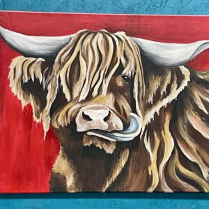 Highland cow original painting