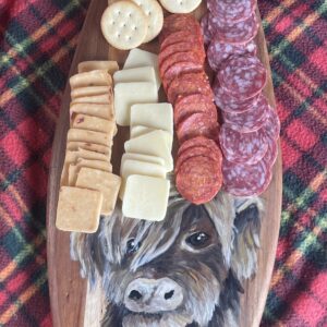 Highland cow oval board