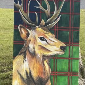 Tartan stag original painting