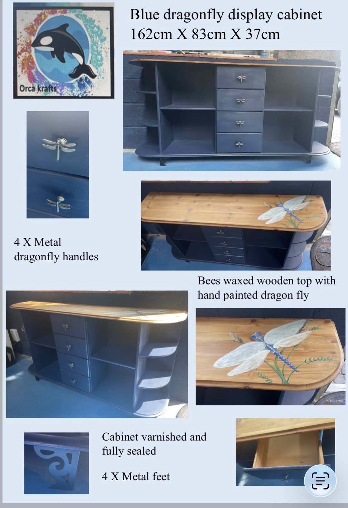 Dragon fly up-cycled cabinet - Image 5