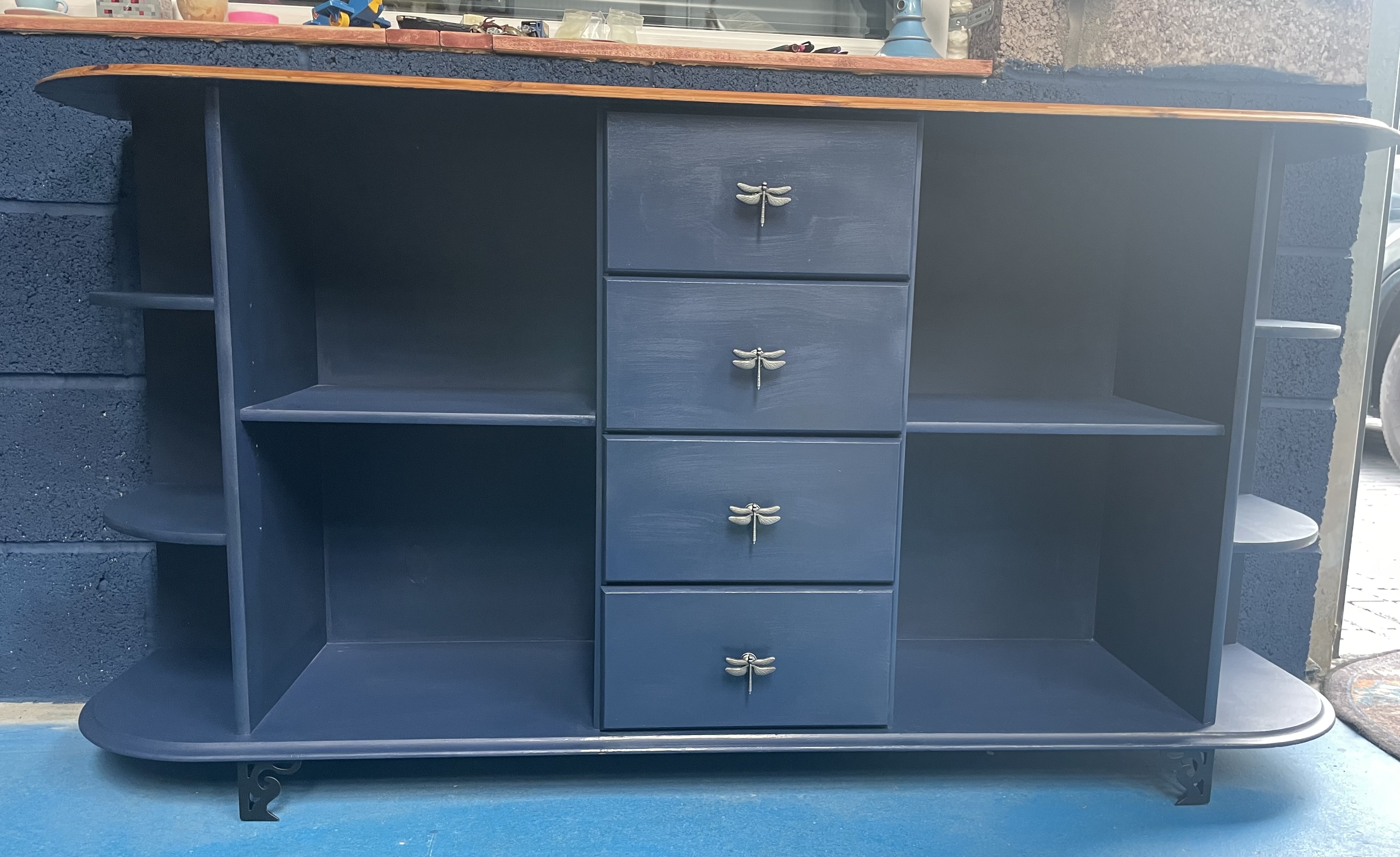 Dragon fly up-cycled cabinet
